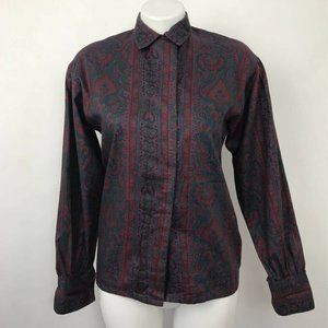 Vintage Nantucket Button Up Collar Shirt Floral 4